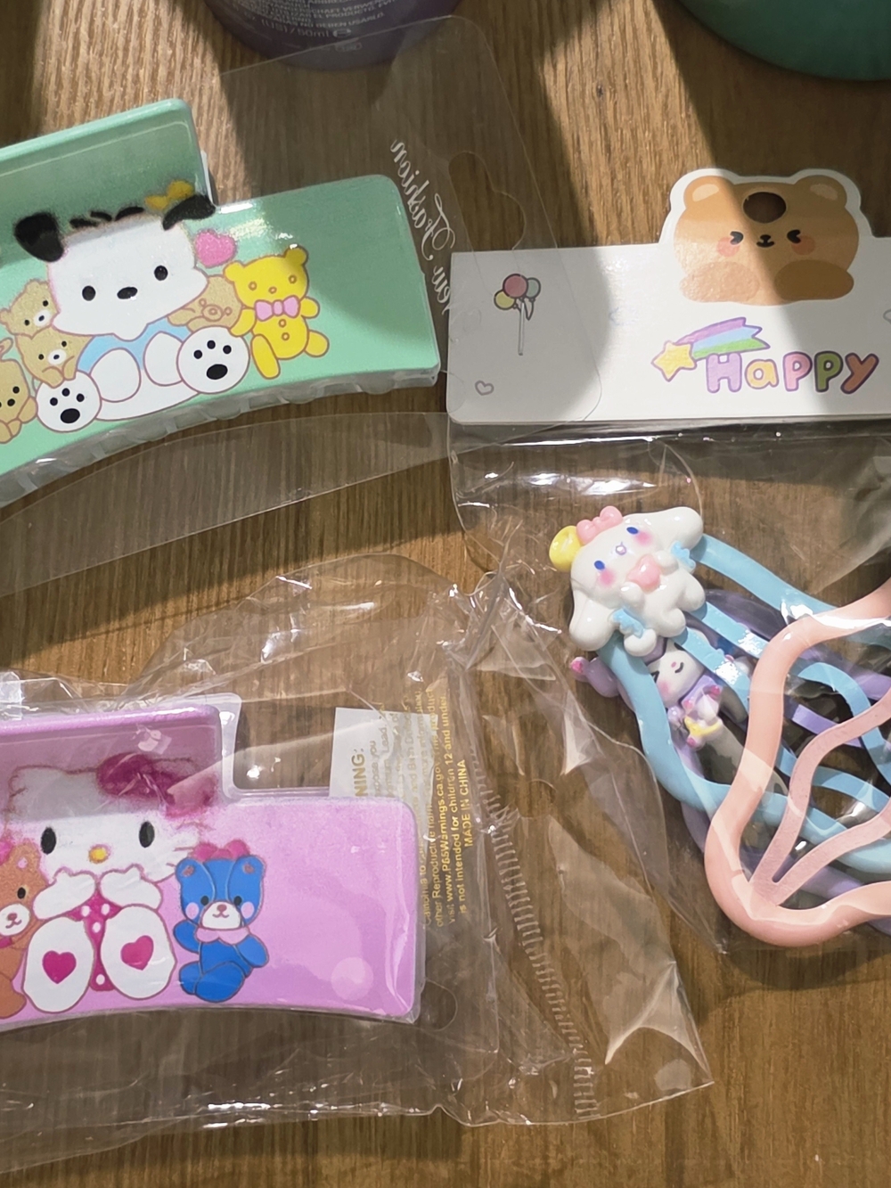 Kawaii Sanrio Hair Accessories Lot - Hello Kitty, Pochacco, & Friends (New)